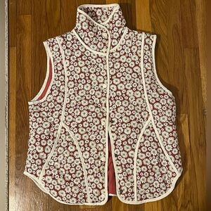 Floral Pink and White Women's Vest